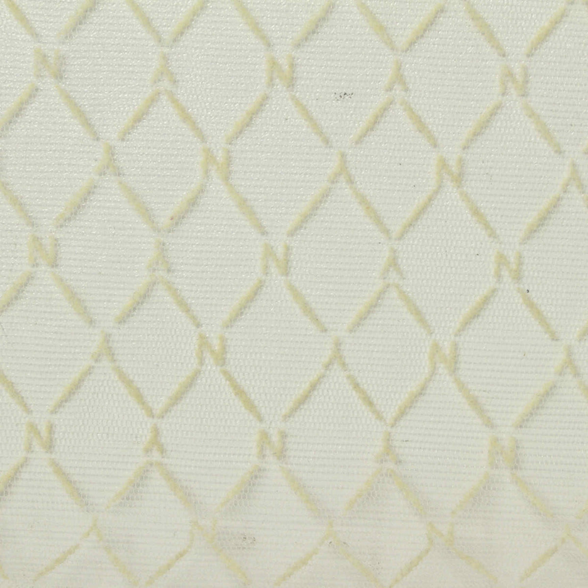 Cream Tone-on-Tone Diamond Jacquard, Polyester, 23 gsm