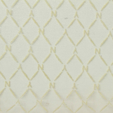 Cream Tone-on-Tone Diamond Jacquard, Polyester, 23 gsm