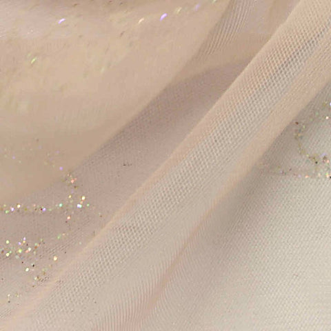 Beige Glitter Mesh, Polyester