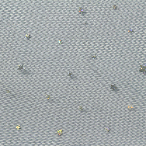 Blue Iridescent-Star Mesh, Polyester