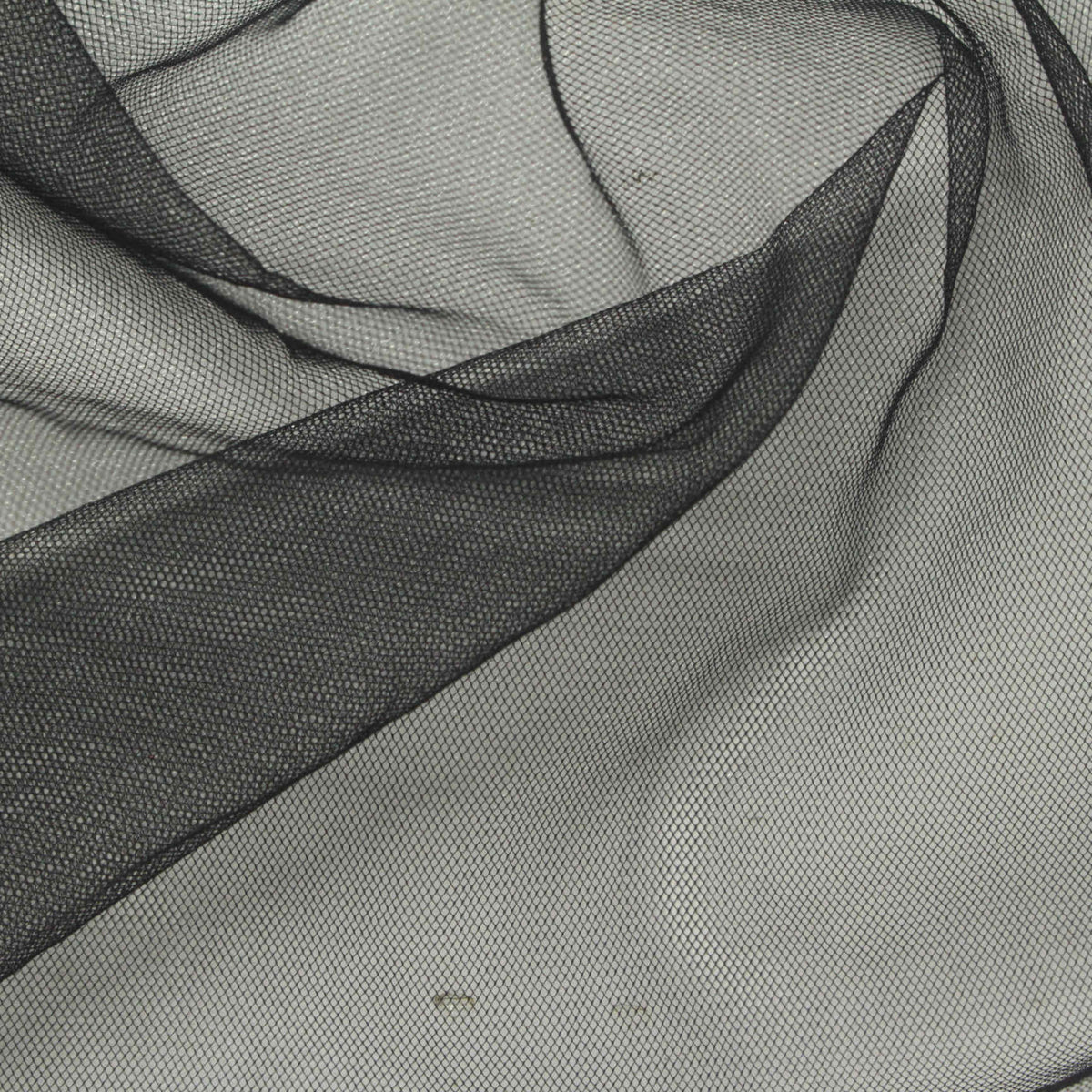 100% Nylon Mesh Fabric, 17 gsm, 160 cm — Black