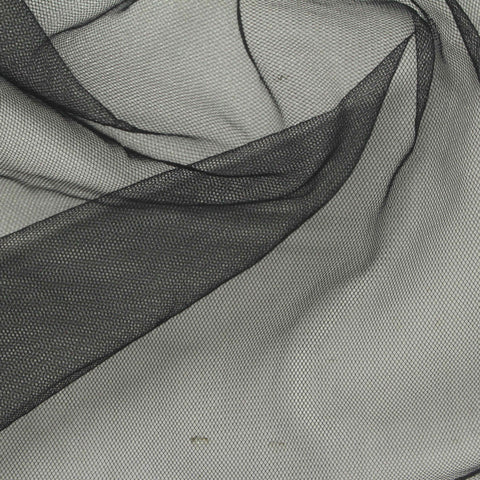 100% Nylon Mesh Fabric, 17 gsm, 160 cm — Black