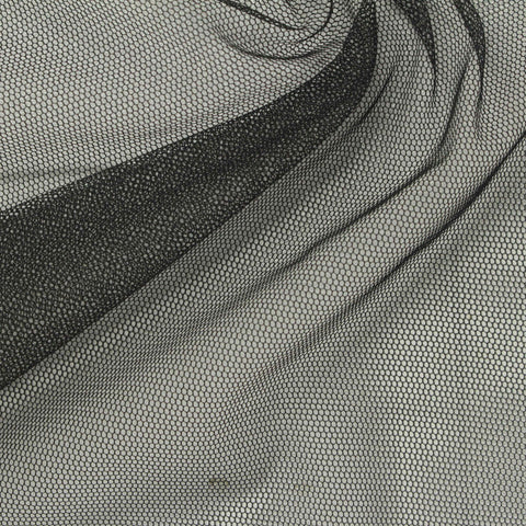 100% Polyester Mesh Fabric, 36 gsm, 150 cm — Black