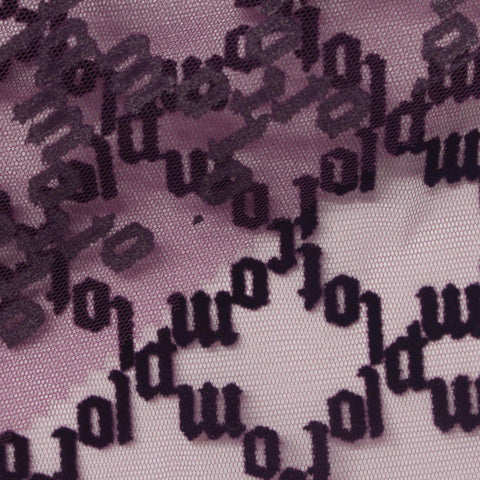 Jacquard Flocked 100% Polyester Knit Fabric, 50 gsm, 150 cm — Purple