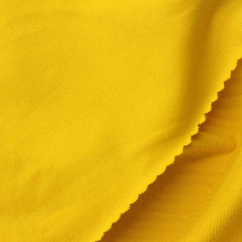 Cotton Stretch Jersey Knit Fabric, 178 gsm, 175 cm — Yellow