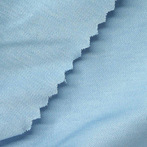 100% Cotton Interlock Knit Fabric, 170 gsm, 160 cm — Blue