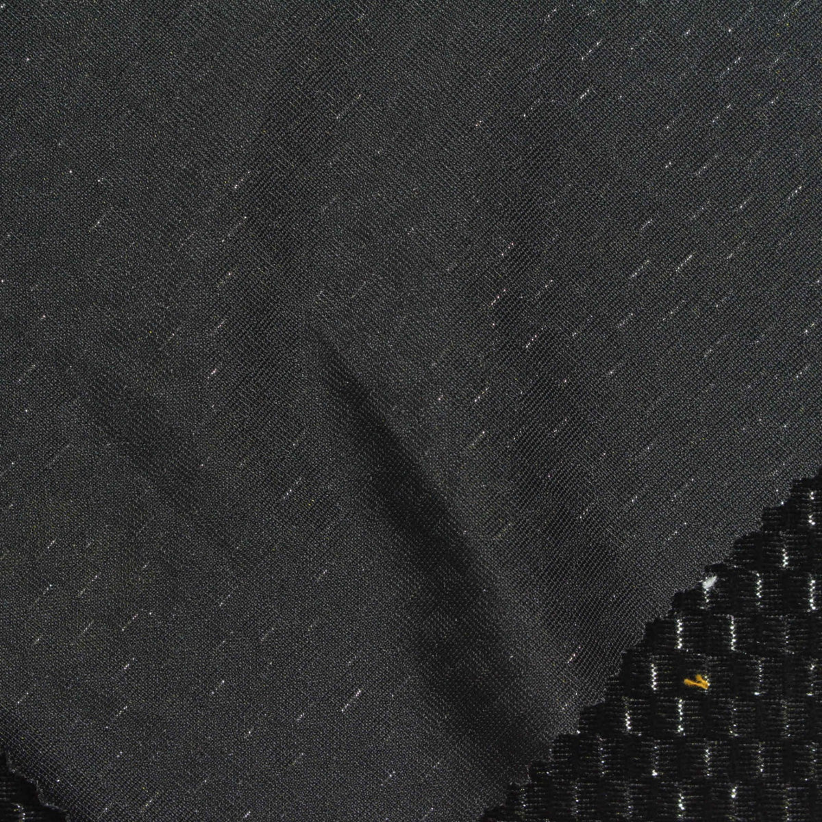 Black Marl Knit, Polyester, 240 gsm, 163 cm