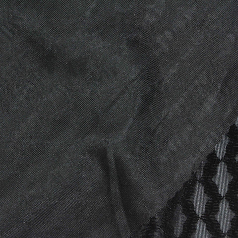 Black Tone-on-Tone Diamond Jacquard, Polyester, 240 gsm