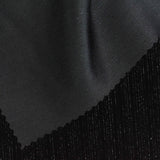 Polyester Metallic Stretch Knit Fabric, 245 gsm, 163 cm — Black