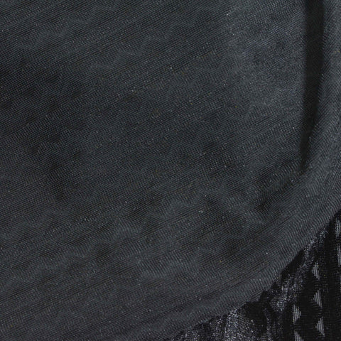 Polyester Stretch Knit Fabric, 235 gsm, 163 cm — Black