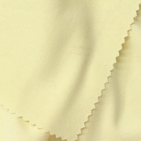 Cotton Polyester Rib Knit Fabric, 320 gsm, 162 cm — Yellow