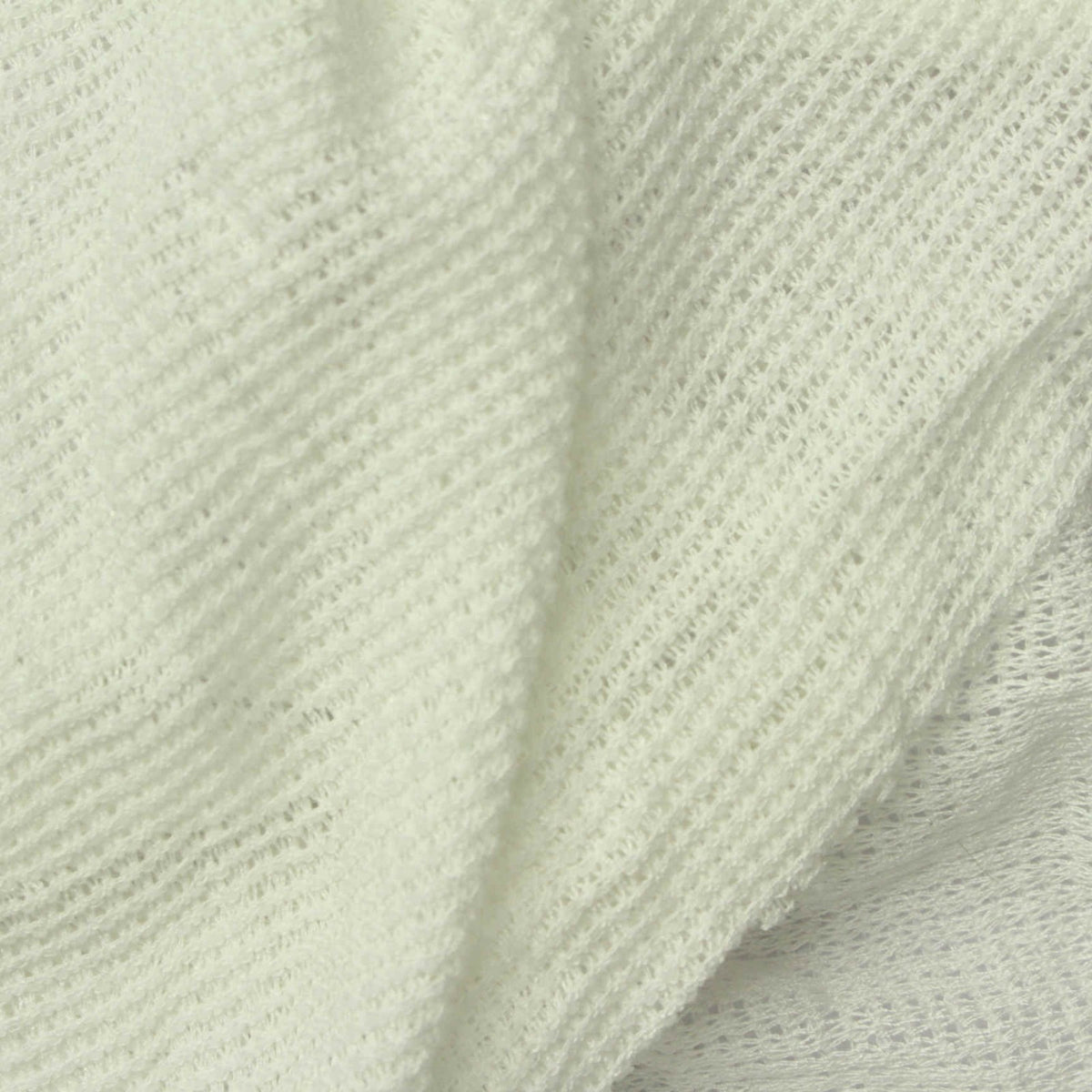 Viscose Stretch Chunky Knit Fabric, 145 gsm, 110 cm — White