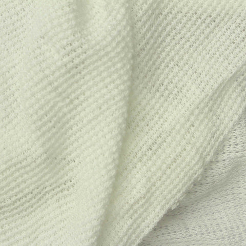 Viscose Stretch Chunky Knit Fabric, 145 gsm, 110 cm — White