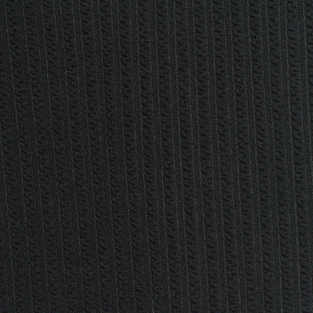 Rib Knit Fabric, 280 gsm, 165 cm — Black