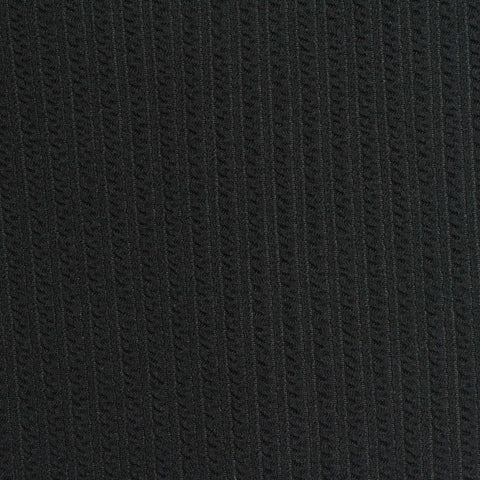 Rib Knit Fabric, 280 gsm, 165 cm — Black