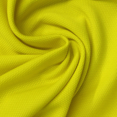 Polyester Stretch Knit Fabric, 250 gsm, 165 cm — Yellow