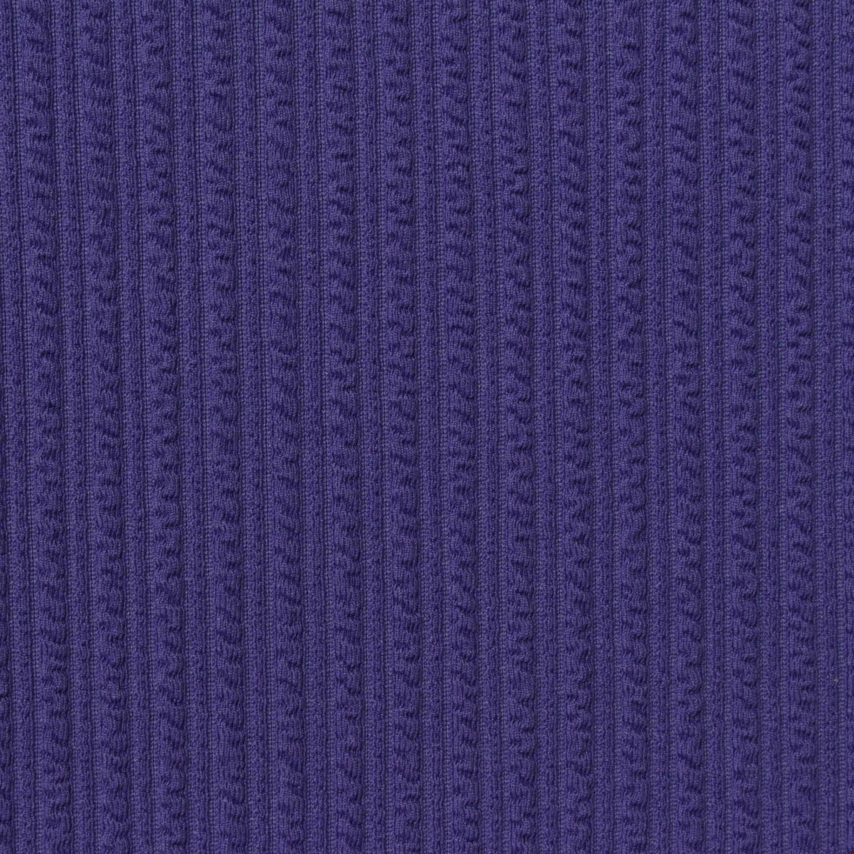 Deep Purple Wavy-Stripe Rib Knit