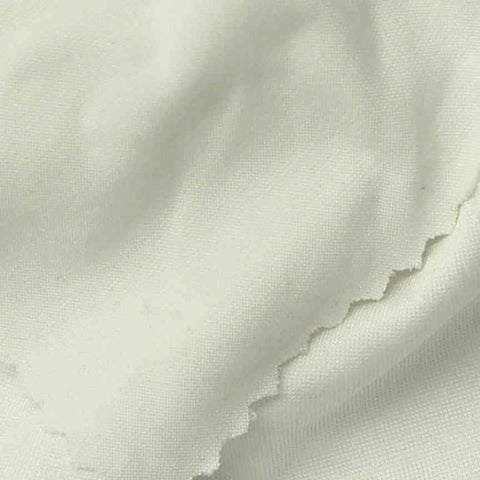 Polyester Stretch Milk Silk Knit Fabric, 180 gsm, 150 cm — White