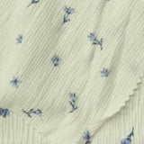 Blue Floral Crepe, Polyester