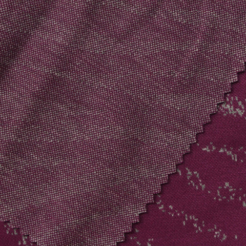 Purple Marl Jacquard, Poly-Viscose, 370 gsm