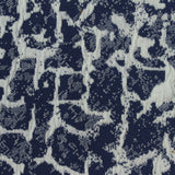 Jacquard Polyester Viscose Stretch Knit Fabric, 350 gsm, 155 cm — Navy
