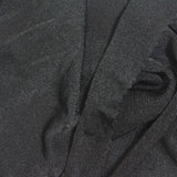 Polyester Stretch Rib Knit Fabric, 200 gsm, 165 cm — Black
