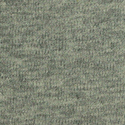 Heathered Grey-Green Marl Interlock Knit, Cotton