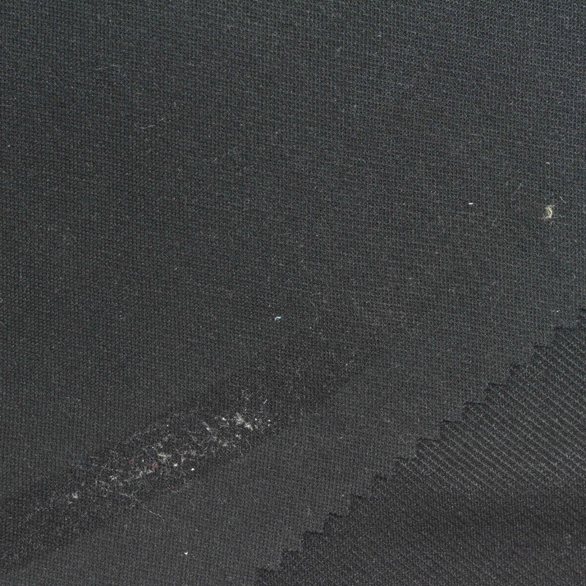 Viscose Nylon Stretch Interlock Knit Fabric, 310 gsm, 160 cm — Black