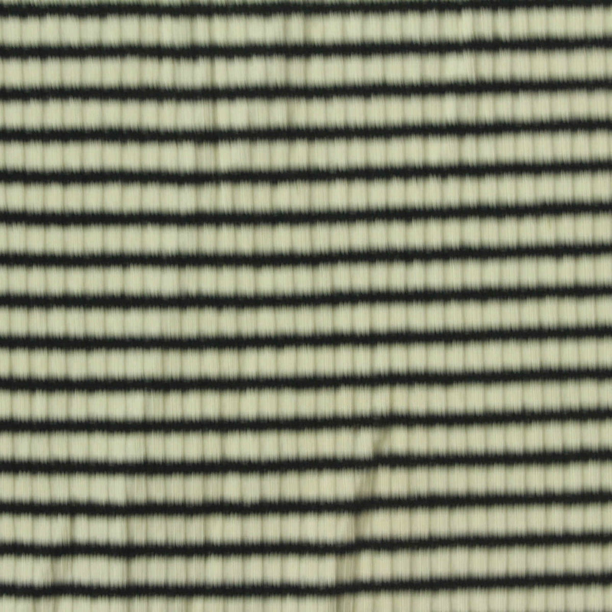 Black Horizontal-Stripe Rib Knit, Cotton-Poly, 190 gsm