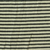 Black Horizontal-Stripe Rib Knit, Cotton-Poly