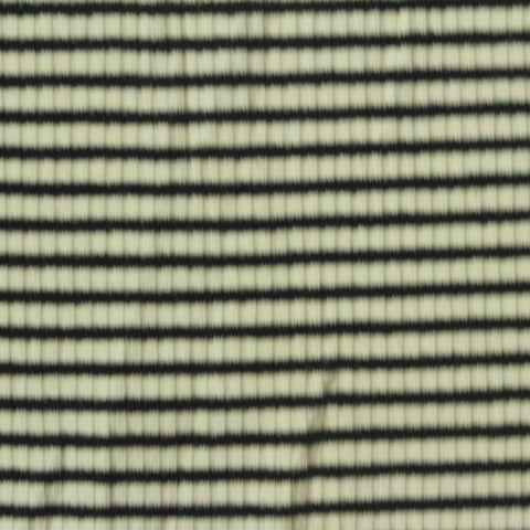 Black Horizontal-Stripe Rib Knit, Cotton-Poly, 190 gsm