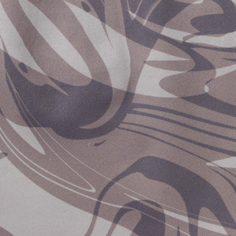 Brown Abstract Sateen, Poly-Spandex