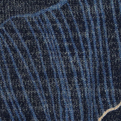 Blue Abstract Chunky Knit, Polyester, 230 gsm