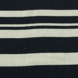 Dark Blue Horizontal-Stripe Jersey Knit, Viscose