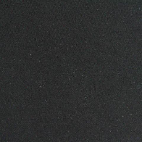 100% Cotton Interlock Knit Fabric, 200 gsm, 162 cm — Black