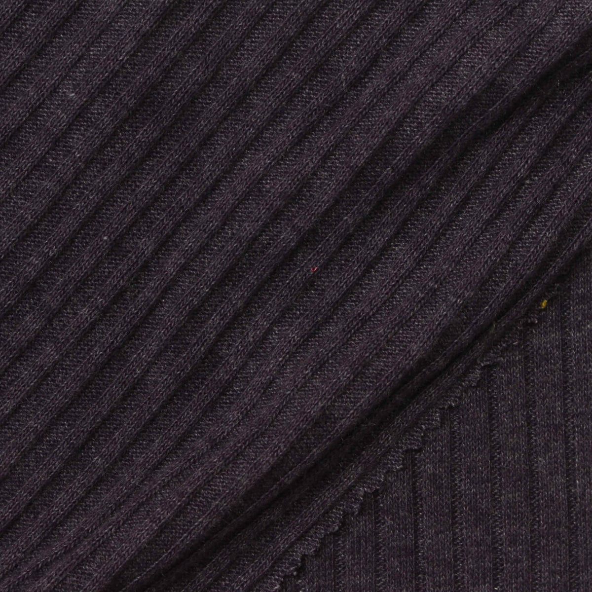 Cotton Polyester Rib Knit Fabric, 180 gsm, 170 cm — Black