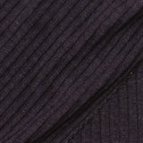 Cotton Polyester Rib Knit Fabric, 180 gsm, 170 cm — Black