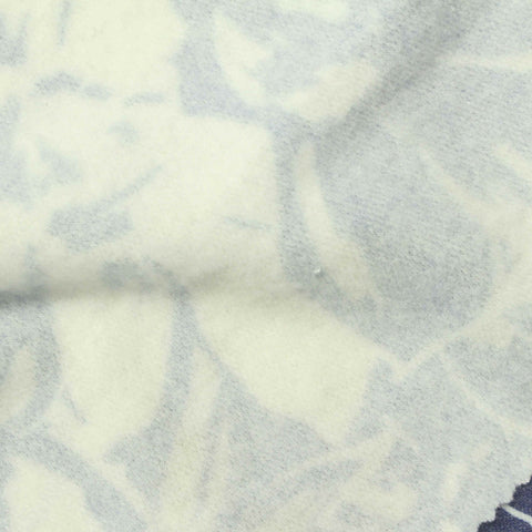Cream Floral French Terry, Poly-Viscose