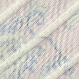 Light Blue Floral Rib Knit, Polyester — texture