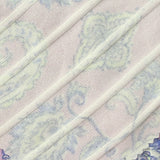 Light Blue Floral Rib Knit, Polyester