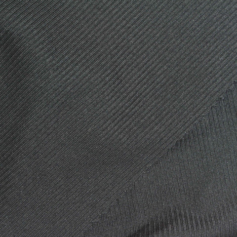 Polyester Stretch Rib Knit Fabric, 180 gsm, 145 cm — Grey