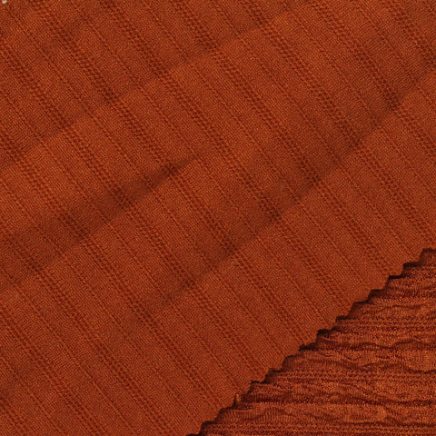 Jacquard Polyester Stretch Interlock Knit Fabric, 210 gsm, 150 cm — Orange