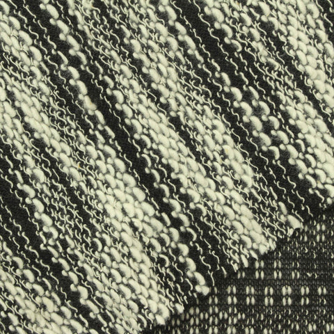 Black Stripe Chunky Knit, Poly-Cotton