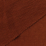 Slub Polyester Viscose Stretch Crepe Fabric, 180 gsm, 140 cm — Brown