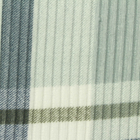 Blue Plaid Rib Knit, Polyester