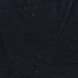 Navy Marl Jersey Knit, Viscose