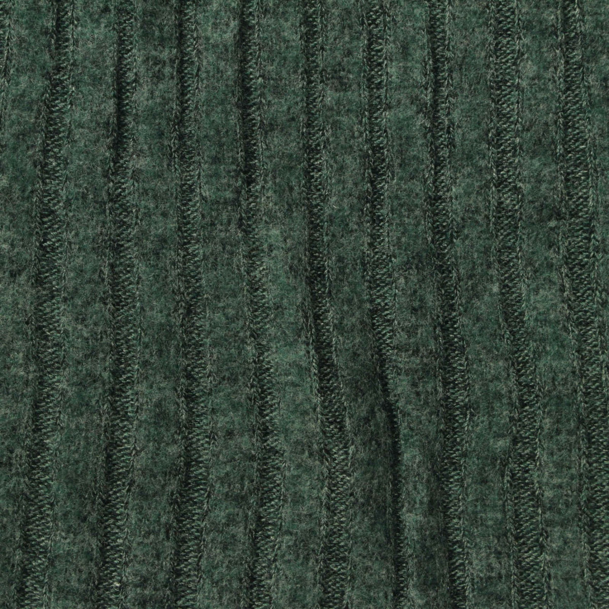 Dark Green Marl Rib Knit, Poly-Viscose, 240 gsm