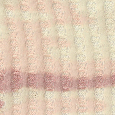 Cream Abstract Waffle Knit, Poly-Viscose