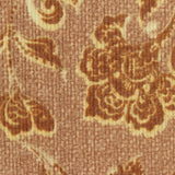 Brown Floral Rib Knit, Poly-Viscose