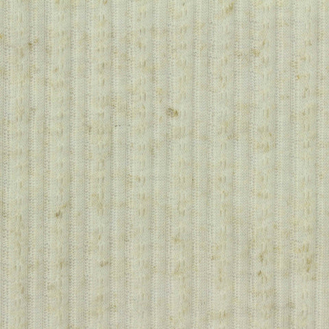 Cream Marl Rib Knit, Poly-Linen